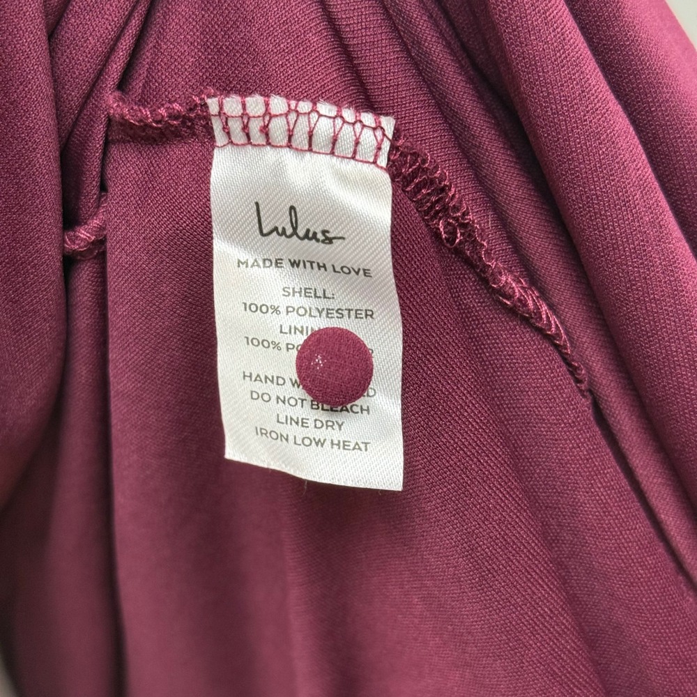 Lulus My Whole Heart Maxi Wrap Dress Long Sleeve Chiffon Formal Size L - Picture 12 of 13